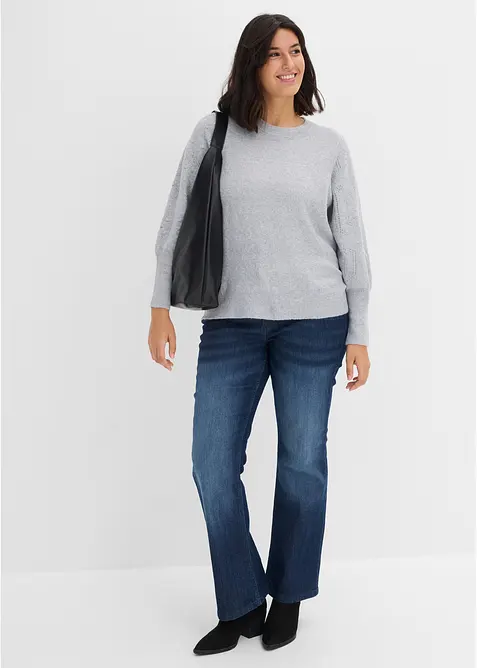 Maglione con motivo traforato, bonprix