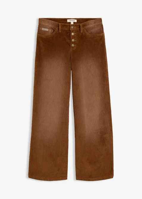 Pantaloni in velluto a coste di misto cotone elasticizzato, bonprix