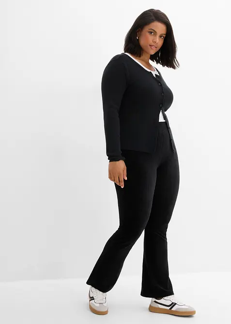 Leggings svasati effetto velluto a coste, bonprix