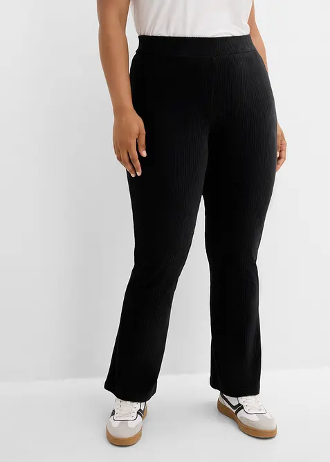 Leggings svasati effetto velluto a coste, bonprix
