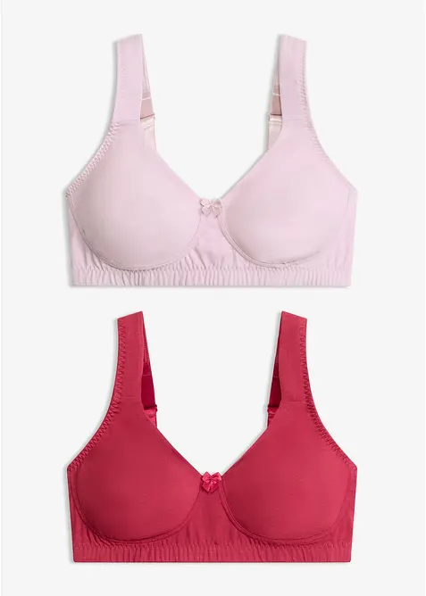 Reggiseno t-shirt minimizer senza ferretto con cotone biologico (pacco da 2), bonprix