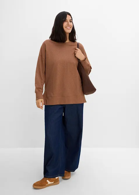 Felpa in misto cotone, bonprix