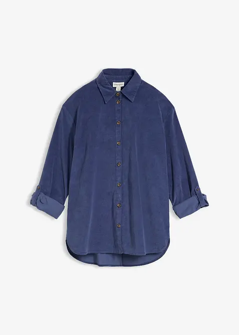 Camicia in velluto di misto cotone elasticizzato, bonprix