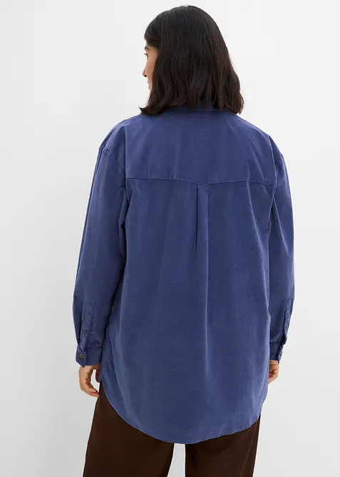 Camicia in velluto di misto cotone elasticizzato, bonprix