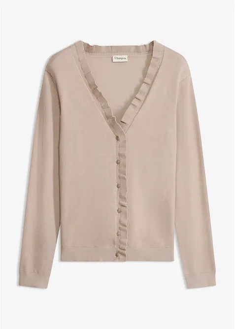 Cardigan in filato fine di misto viscosa fluente, bonprix