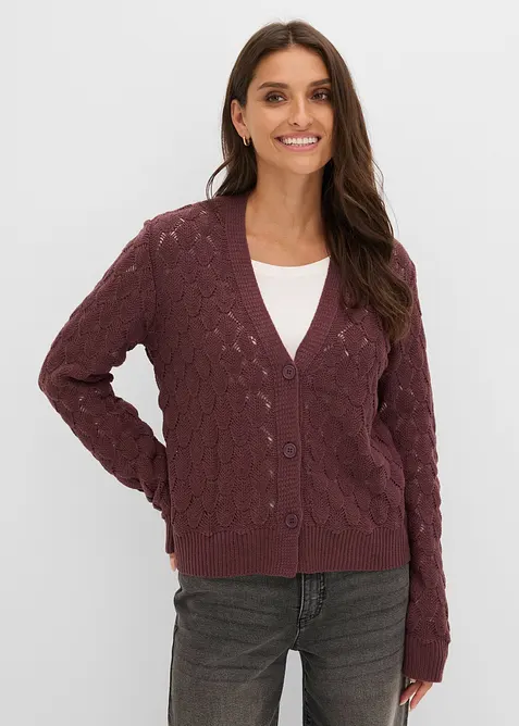 Cardigan traforato, bonprix
