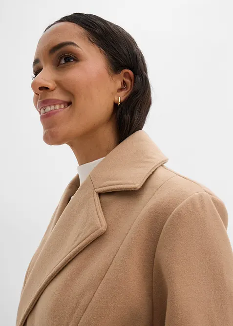 Trench invernale in simil lana, bonprix