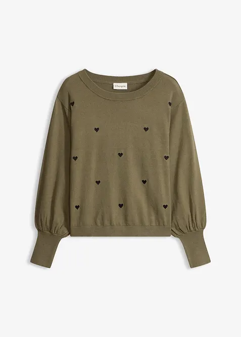 Maglione in filato fine misto viscosa, bonprix