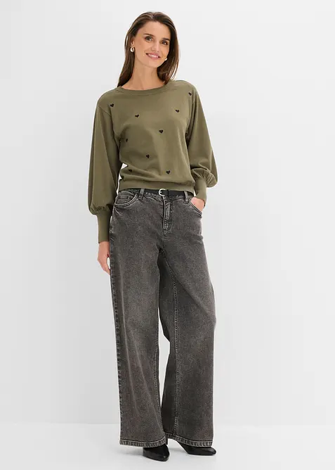 Maglione in filato fine misto viscosa, bonprix