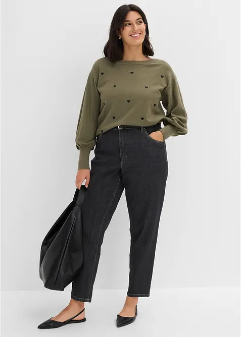 Maglione in filato fine misto viscosa, bonprix