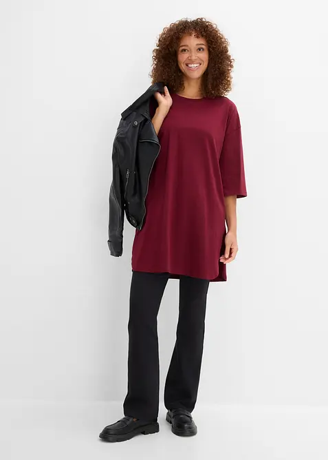 Maglia lunga oversize in puro cotone biologico, bonprix