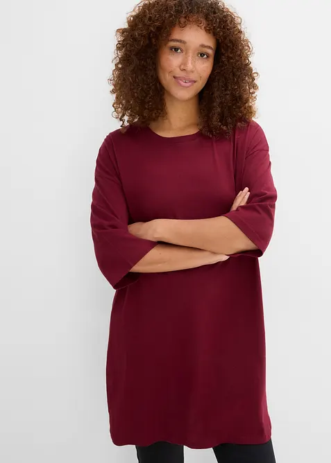 Maglia lunga oversize in puro cotone biologico, bonprix