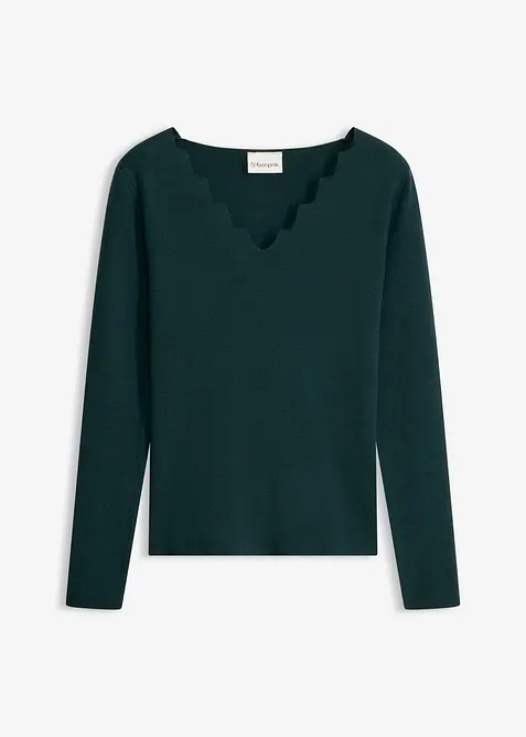 Maglia in filato fine di misto viscosa morbido, bonprix