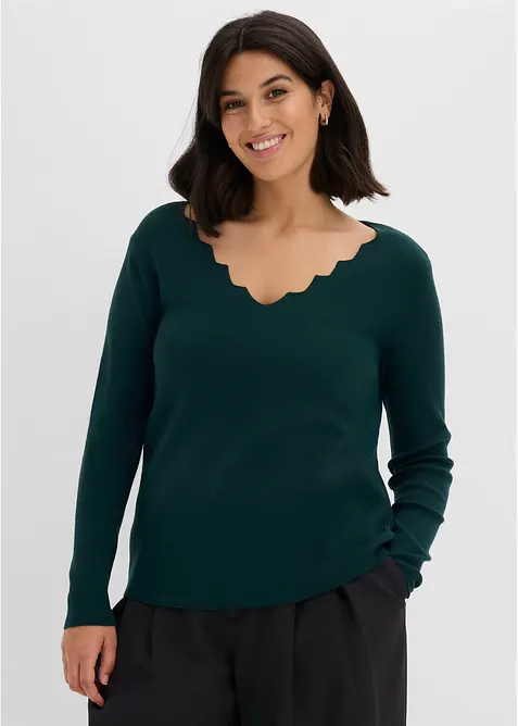 Maglia in filato fine di misto viscosa morbido, bonprix
