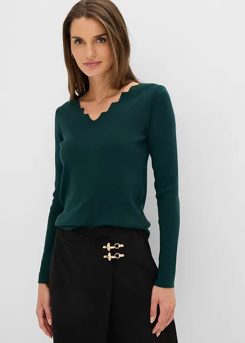Maglia in filato fine di misto viscosa morbido, bonprix