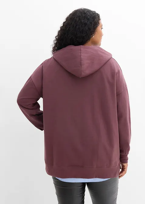 Felpa con cappuccio in puro cotone, bonprix