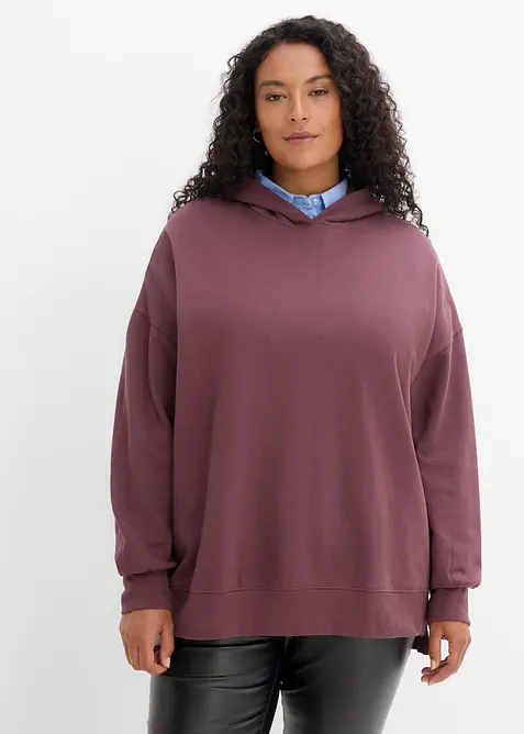 Felpa con cappuccio in puro cotone, bonprix
