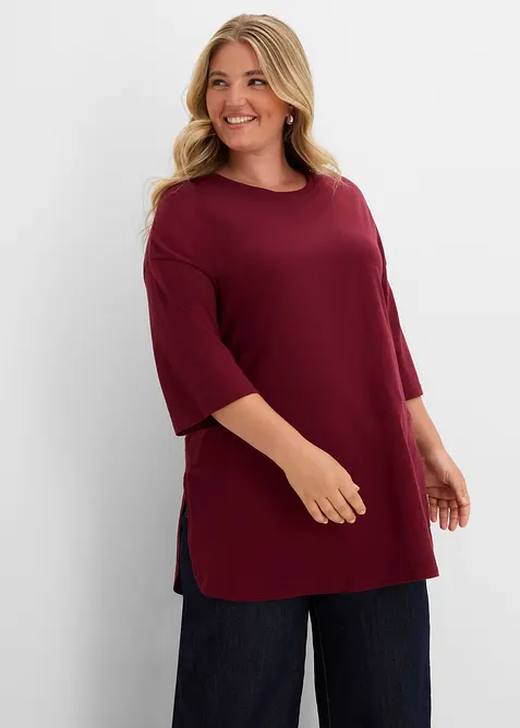 Maglia lunga oversize in puro cotone biologico, bonprix
