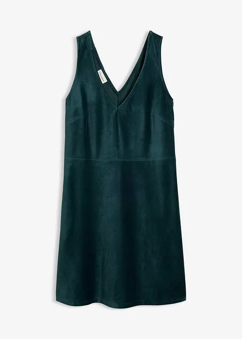 Abito salopette in velluto a coste elasticizzato, bonprix