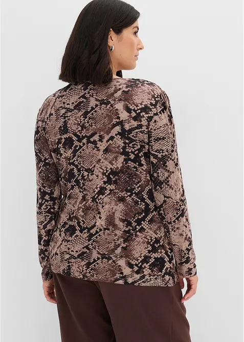 Maglia a maniche lunghe con accessorio, bonprix