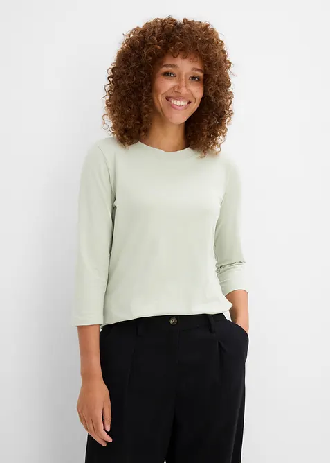 Maglia con maniche a 3/4 e puro cotone biologico, bonprix