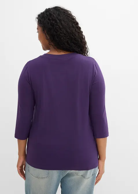 Maglia con maniche a 3/4 e puro cotone biologico, bonprix