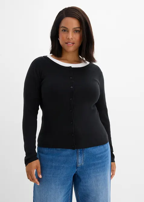 Cardigan corto in filato fine, bonprix