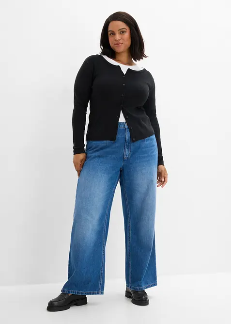 Cardigan corto in filato fine, bonprix