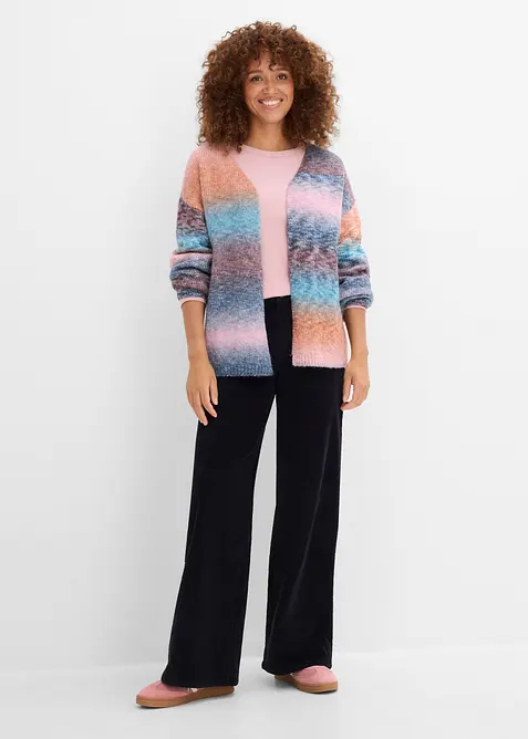 Pantaloni in velluto a coste di misto cotone elasticizzato, bonprix