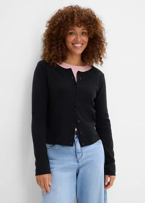 Cardigan corto in filato fine, bonprix