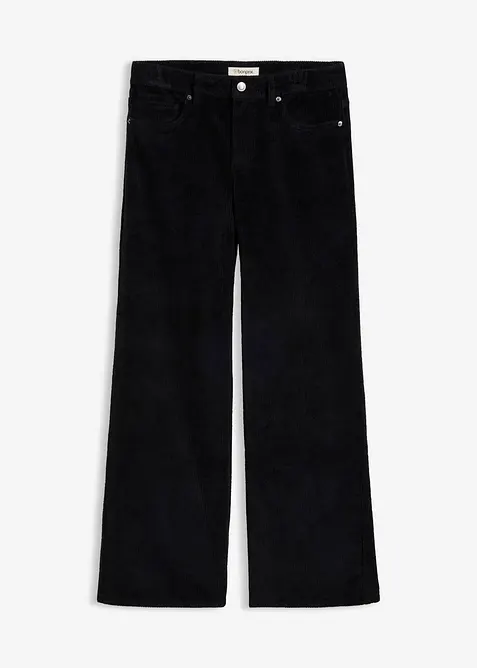 Pantaloni in velluto a coste di misto cotone elasticizzato, bonprix