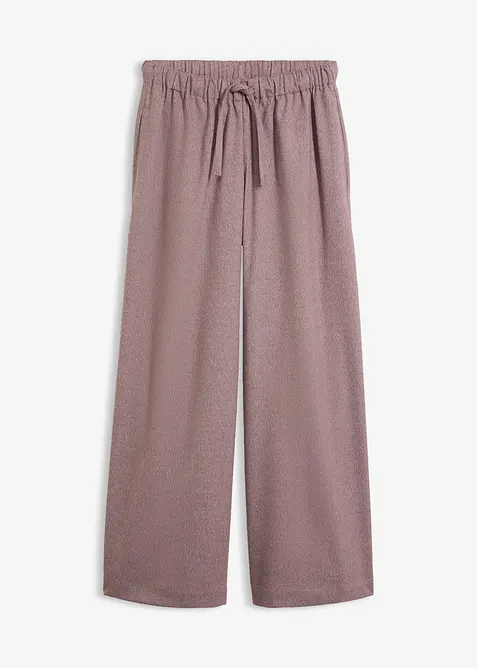 Pantaloni a palazzo in misto viscosa effetto lana, bonprix