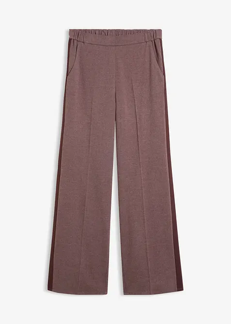 Pantaloni larghi in misto viscosa effetto lana, bonprix