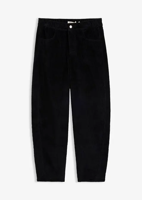 Pantaloni barrel in velluto a coste di misto cotone, bonprix