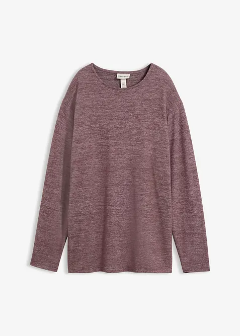 Felpa lunga effetto maglia, bonprix
