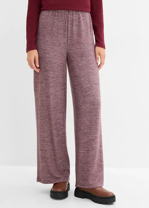 Pantaloni a palazzo effetto maglia, bonprix