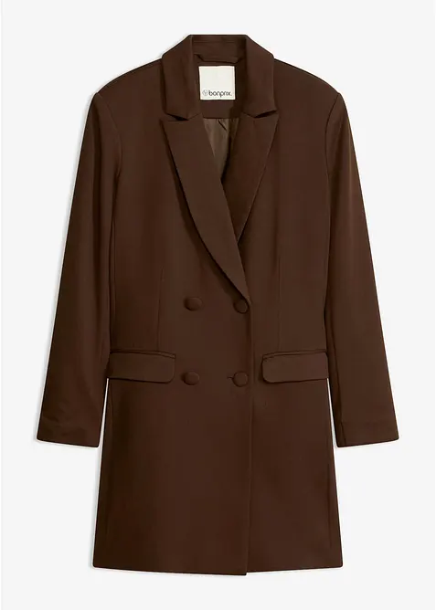 Blazer lungo in punto di Roma, bonprix