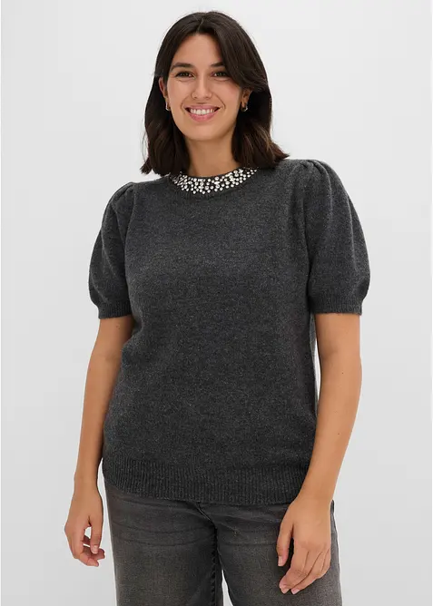 Maglione con strass, bonprix