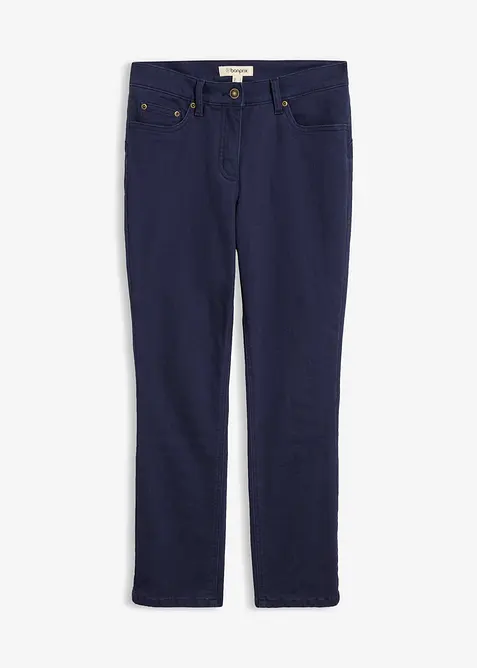 Pantaloni in twill di misto cotone elasticizzato, bonprix