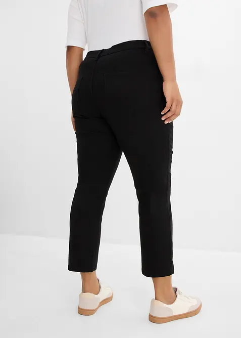 Pantaloni in twill di misto cotone elasticizzato, bonprix