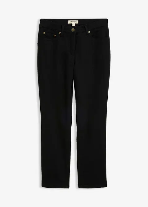 Pantaloni in twill di misto cotone elasticizzato, bonprix