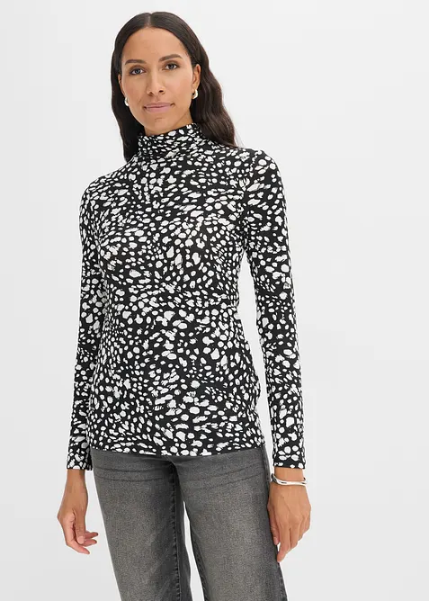 Maglia a maniche lunghe in misto viscosa morbido, bonprix