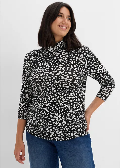 Maglia a maniche lunghe in misto viscosa morbido, bonprix