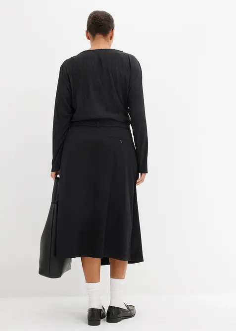 Gonna midi in misto viscosa, bonprix