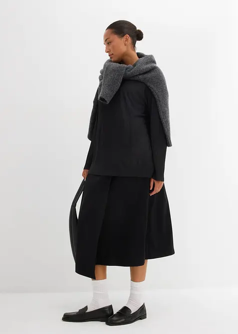 Gonna midi in misto viscosa, bonprix