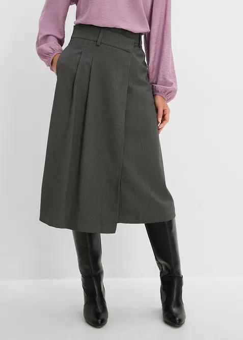 Gonna midi in misto viscosa, bonprix