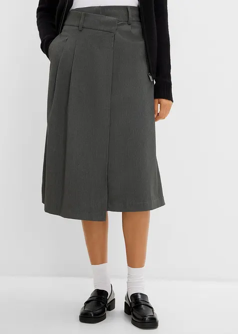 Gonna midi in misto viscosa, bonprix