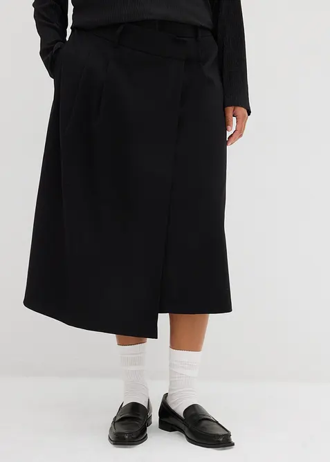 Gonna midi in misto viscosa, bonprix