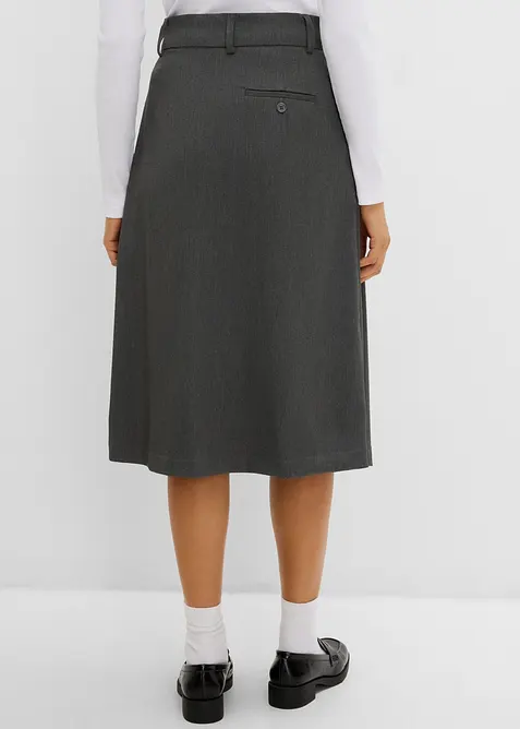 Gonna midi in misto viscosa, bonprix