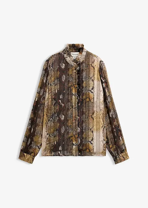Camicetta in chiffon con fili glitterati, bonprix